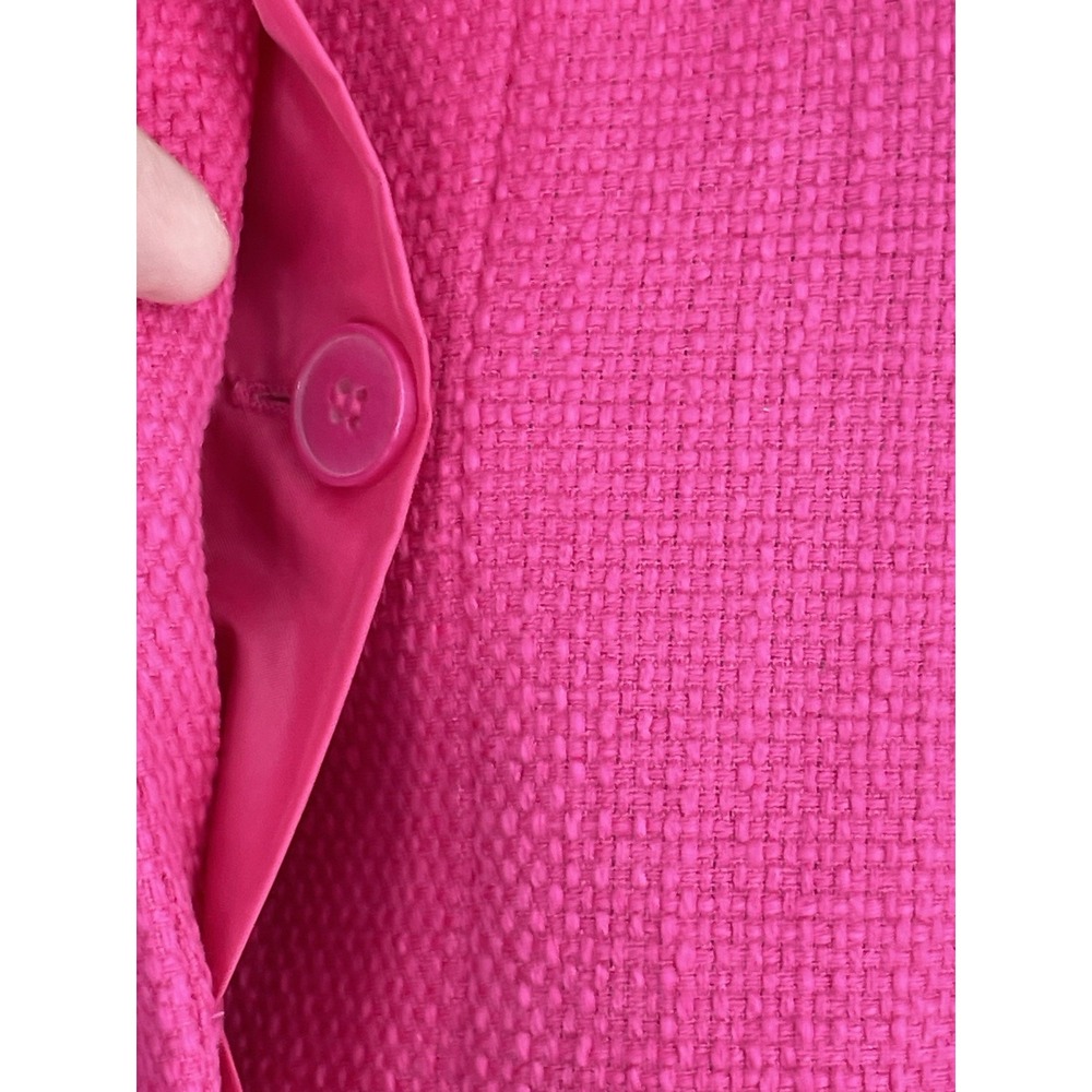 Liz Claiborne Women's XL Long Sleeve Bright Pink Button Up Hidden Buttons Blazer - Picture 4 of 10